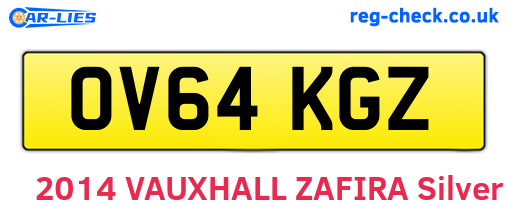 OV64KGZ are the vehicle registration plates.