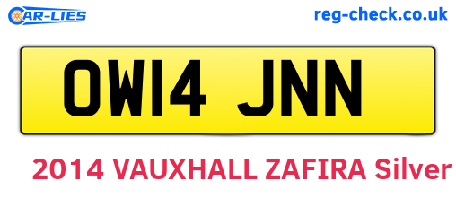 OW14JNN are the vehicle registration plates.