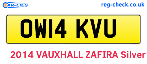 OW14KVU are the vehicle registration plates.