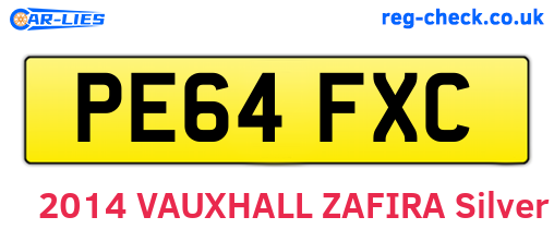 PE64FXC are the vehicle registration plates.