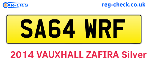 SA64WRF are the vehicle registration plates.