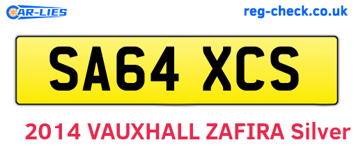 SA64XCS are the vehicle registration plates.