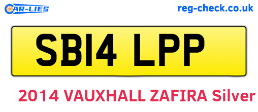 SB14LPP are the vehicle registration plates.