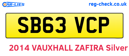 SB63VCP are the vehicle registration plates.