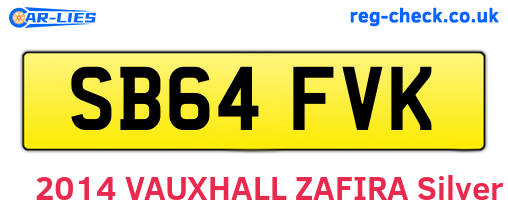 SB64FVK are the vehicle registration plates.