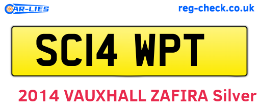 SC14WPT are the vehicle registration plates.