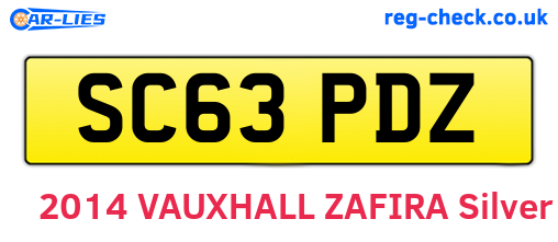 SC63PDZ are the vehicle registration plates.