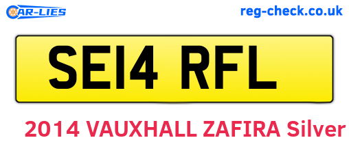 SE14RFL are the vehicle registration plates.