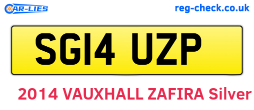 SG14UZP are the vehicle registration plates.