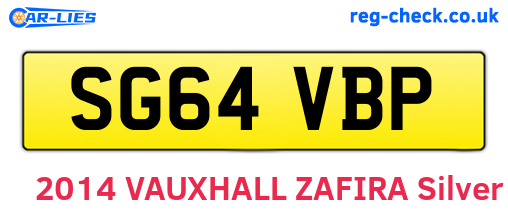 SG64VBP are the vehicle registration plates.