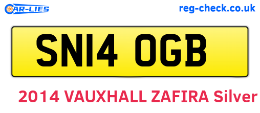 SN14OGB are the vehicle registration plates.