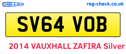SV64VOB are the vehicle registration plates.