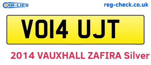 VO14UJT are the vehicle registration plates.