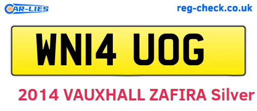 WN14UOG are the vehicle registration plates.
