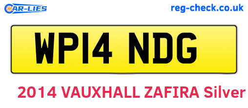 WP14NDG are the vehicle registration plates.