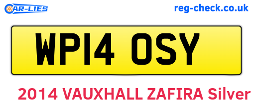 WP14OSY are the vehicle registration plates.