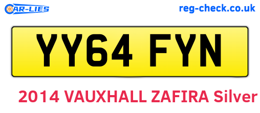 YY64FYN are the vehicle registration plates.