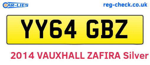 YY64GBZ are the vehicle registration plates.