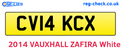 CV14KCX are the vehicle registration plates.
