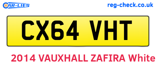 CX64VHT are the vehicle registration plates.