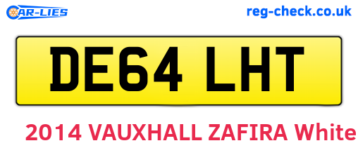 DE64LHT are the vehicle registration plates.