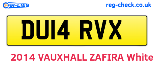 DU14RVX are the vehicle registration plates.