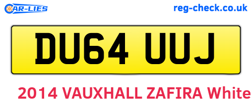 DU64UUJ are the vehicle registration plates.