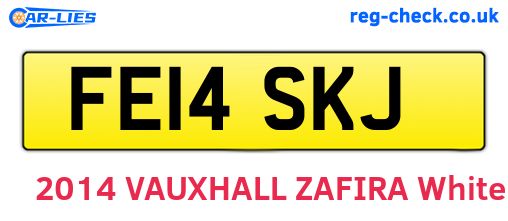 FE14SKJ are the vehicle registration plates.