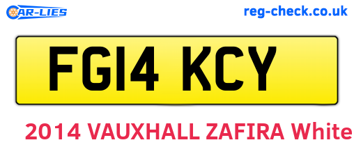 FG14KCY are the vehicle registration plates.