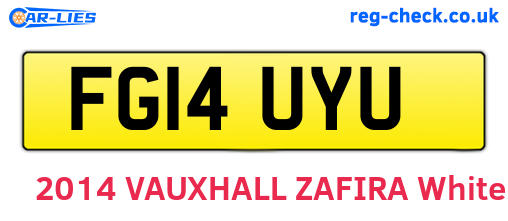 FG14UYU are the vehicle registration plates.