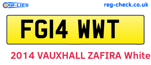 FG14WWT are the vehicle registration plates.