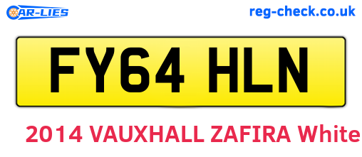 FY64HLN are the vehicle registration plates.