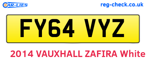 FY64VYZ are the vehicle registration plates.