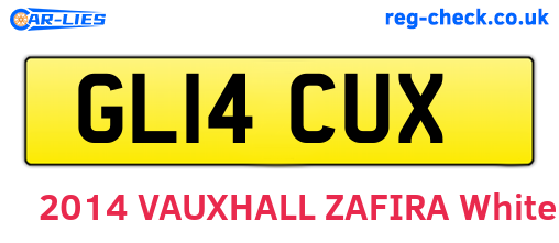 GL14CUX are the vehicle registration plates.