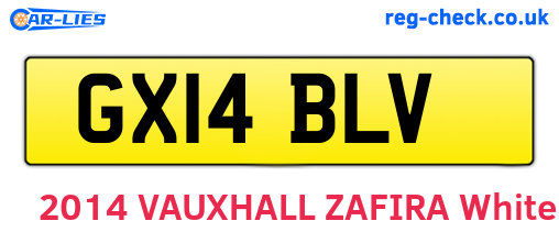 GX14BLV are the vehicle registration plates.