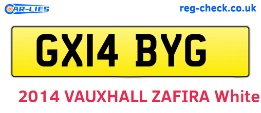 GX14BYG are the vehicle registration plates.