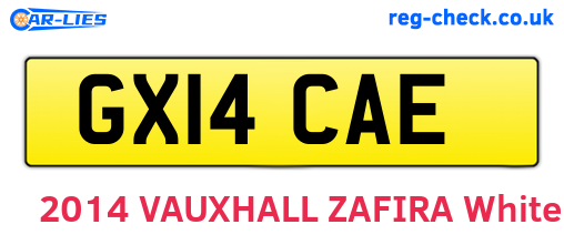GX14CAE are the vehicle registration plates.