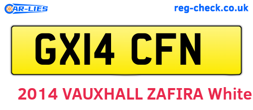 GX14CFN are the vehicle registration plates.