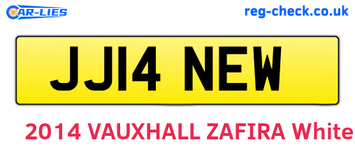 JJ14NEW are the vehicle registration plates.