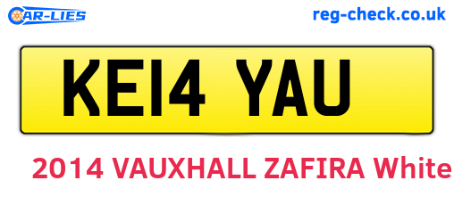 KE14YAU are the vehicle registration plates.