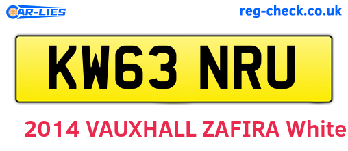 KW63NRU are the vehicle registration plates.