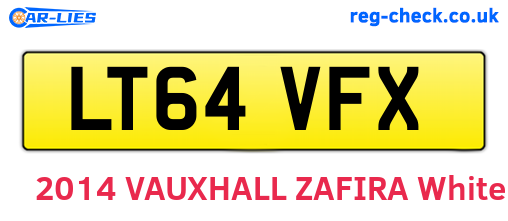 LT64VFX are the vehicle registration plates.