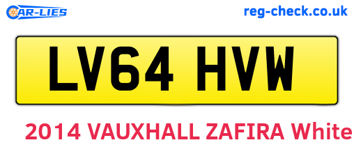 LV64HVW are the vehicle registration plates.