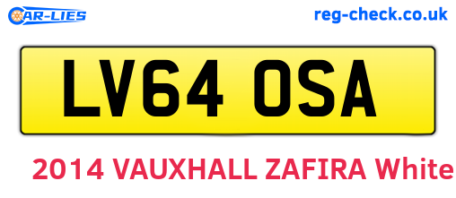 LV64OSA are the vehicle registration plates.