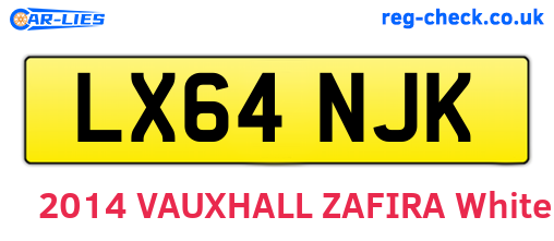 LX64NJK are the vehicle registration plates.