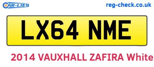 LX64NME are the vehicle registration plates.