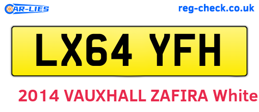 LX64YFH are the vehicle registration plates.