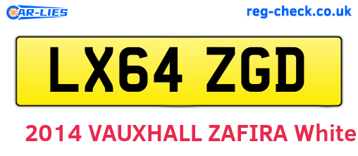 LX64ZGD are the vehicle registration plates.
