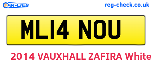 ML14NOU are the vehicle registration plates.