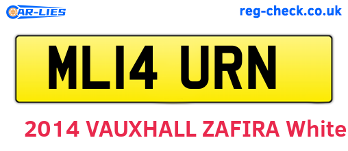 ML14URN are the vehicle registration plates.